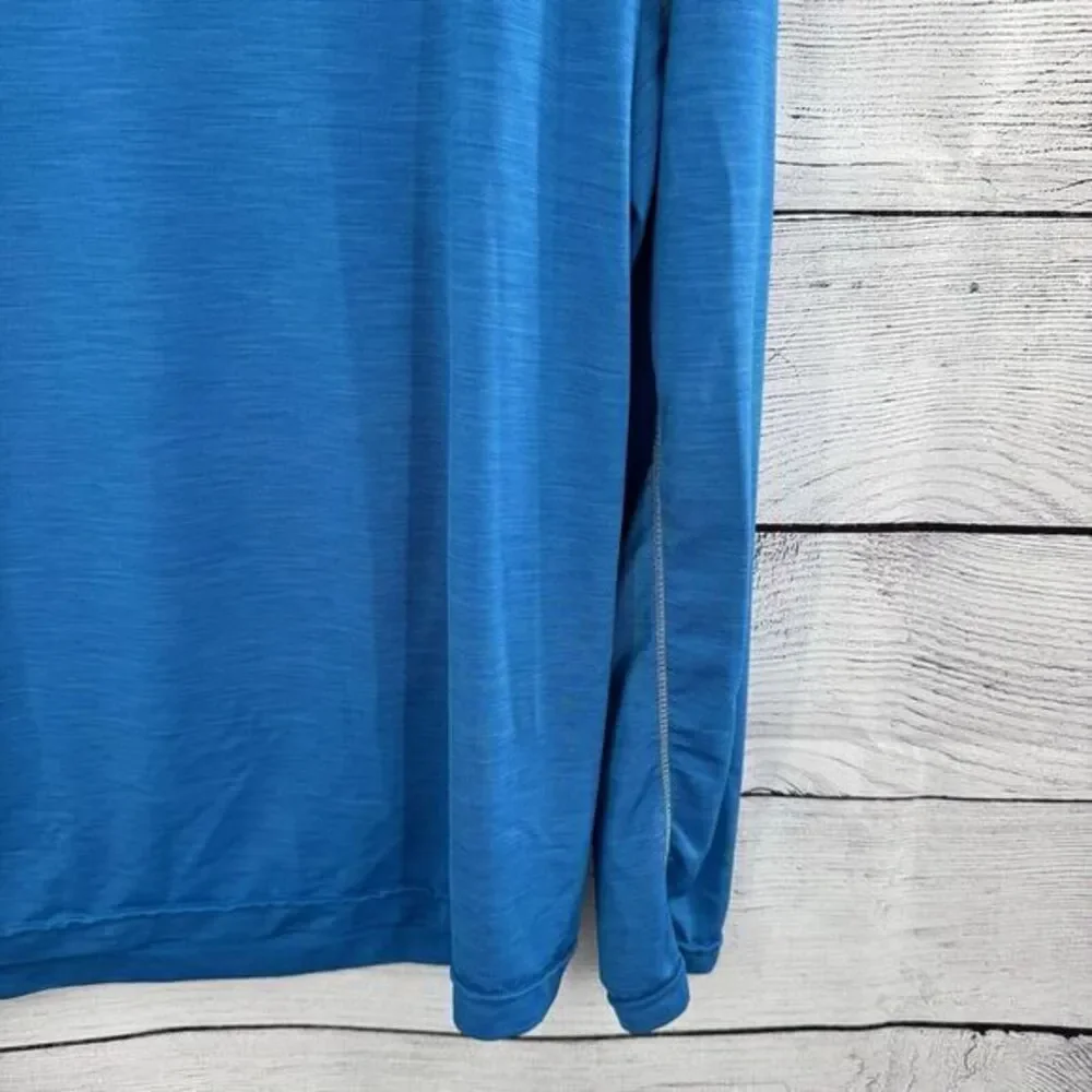 Prana Shirt Calder Long‎ Sleeve Performance Blue Mens Size Small Gym Hiking